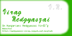 virag medgyaszai business card